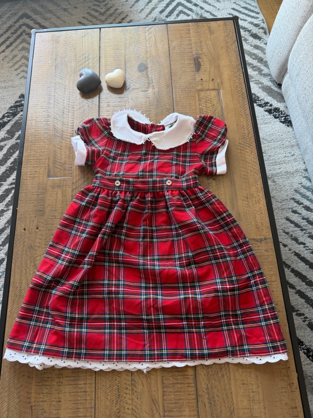 Red Tartan Peter Pan Collar Dress